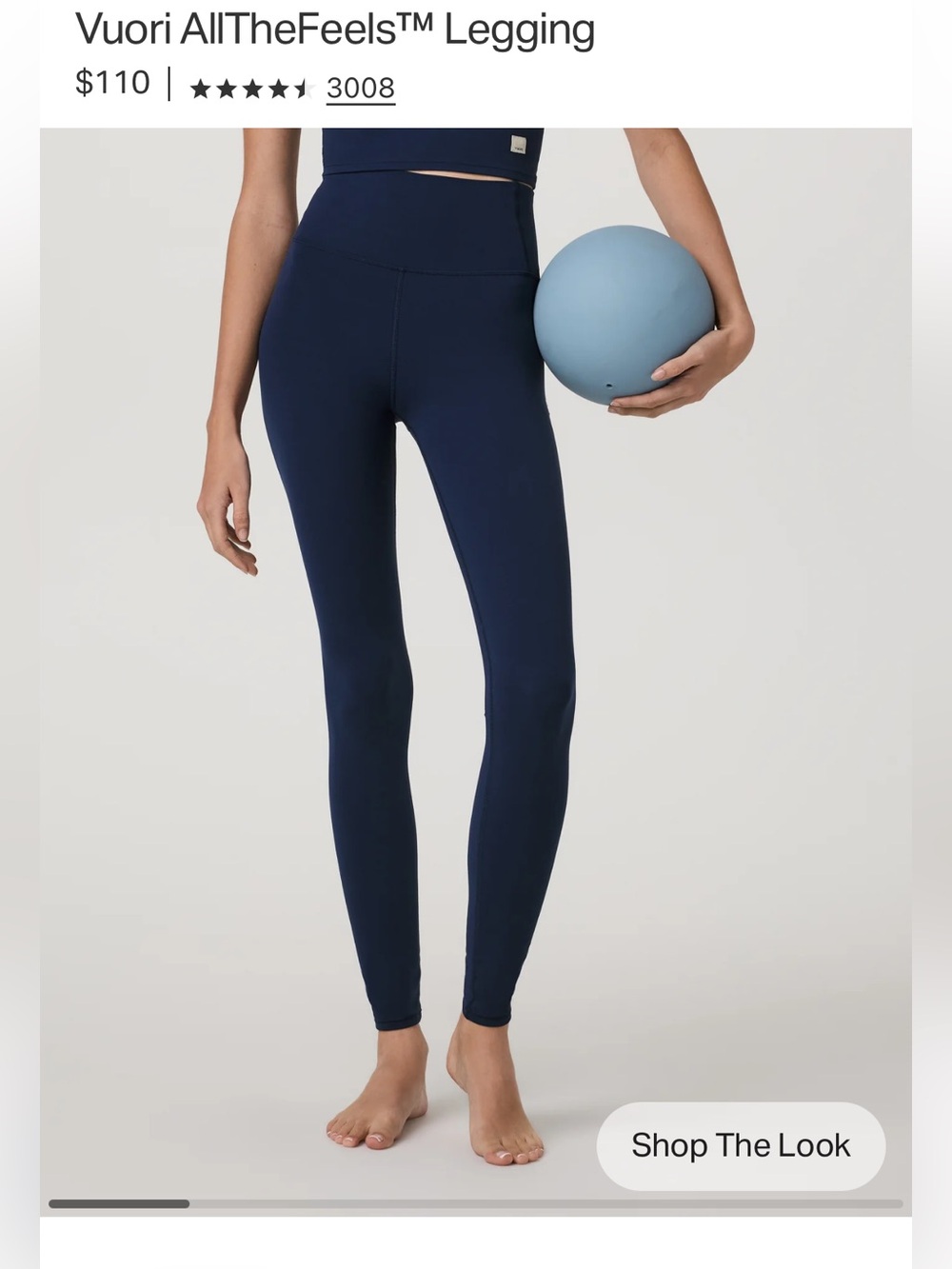 Vuori AllTheFeels Leggings – Navy – Women's Medium – EUC